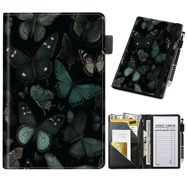 RMJKXQZG Server Books for Waitress PU Leather Server Book for Women for Women