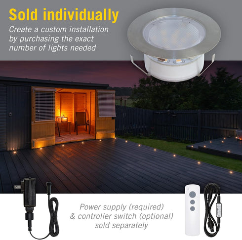 2 3/8" (60mm) 224124 Armacost Lighting Portico White Recessed Outdoor LED Light