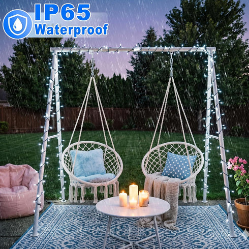 100FT 300 8 LED Christmas Lights, White Outdoor String Lights Waterproof with Modes, Plug in Connectable Fairy Twinkle