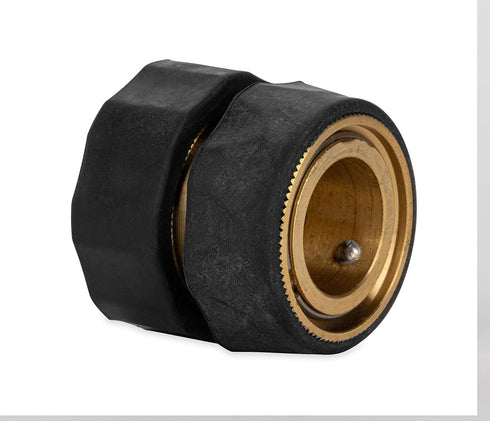 Camco Quick Hose Disconnect, 5/8" Brass and Steel, 1 Female & 3 Male Fittings, 4 Count, Automatic Shut-Off (20136)