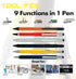 9-in-1 Monteverde USA Tool Mechanical Pencil in Red Multifunctional Pencil with Stylus, Screwdrivers, Ruler, and Eraser
