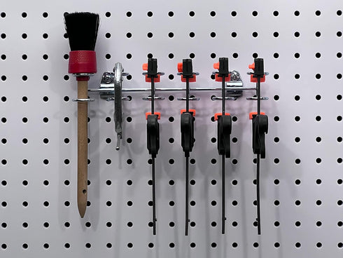 Triton Products Multi-Ring Tool Holder Pegboard Hook, 9 Inch, Silver, 2 Count