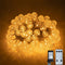 Ogrmar 49 ft 100 LED Globe Ball String Lights 8 Modes Crystal