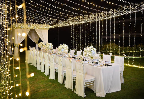 20ft x10ft, 600 Solhice LED Curtain Lights Outdoor LED Plug in Hanging String Lights Indoor Bedroom, Twinkle Light