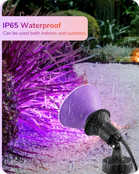 PAR38 Bulbs Dimmable Bulb, 18W(120W Bulb, E26 4 Pack EDISHINE Purple & Orange LED Flood Light Outdoor, LED Light