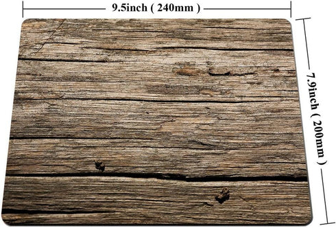 Smooffly Computer Gaming Mouse Pad, Rustic Old Barn Wood Customized Rectangle Non-Slip Rubber Mousepad