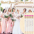 Crtiin 50 Pcs Wedding Pencils for Bridal Shower Games, Mini Golf Pencils with Eraser, 4 Inch