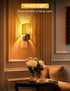 Dimmable 1Pack L LOHAS LED Night Lights Plug into Wall, Night Light with Light Sensor, Amber Boho Nightlight Plug