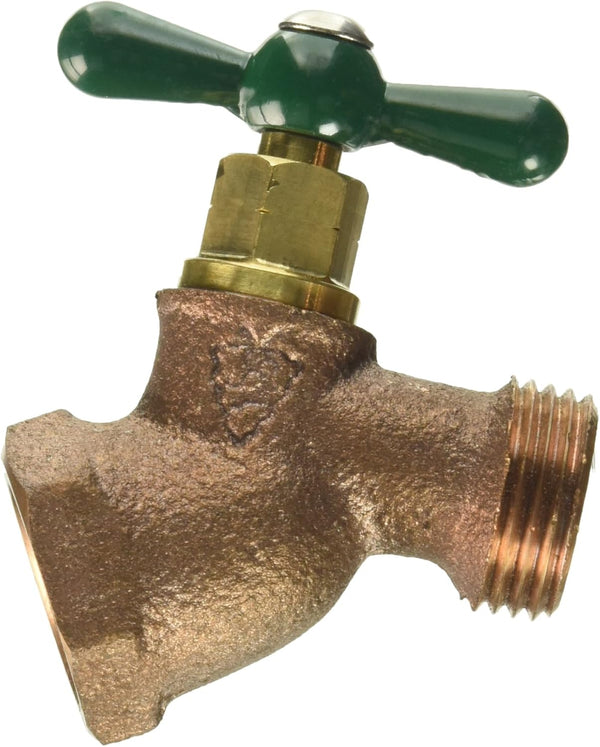 ARROWHEAD BRASS & PLUMBING 353LF 3/4" Female Pipe Thread, Red Brass Hose Connection