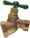 ARROWHEAD BRASS & PLUMBING 353LF 3/4" Female Pipe Thread, Red Brass Hose Connection