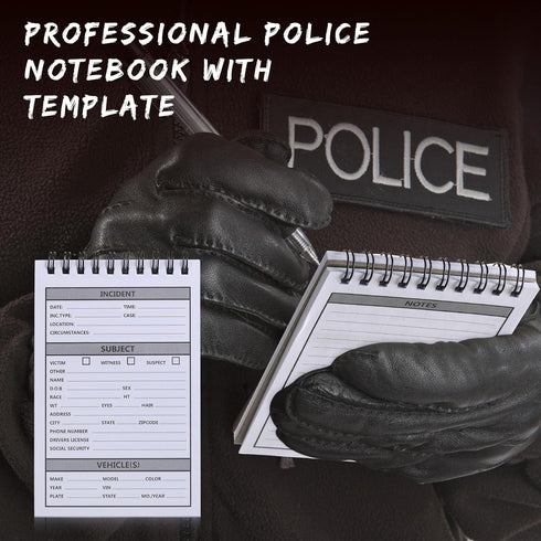 Teling 12 Packs Public Safety Police Field Interview Notebook, 70 Sheets, 140 Pages, for Law Enforcement Officer
