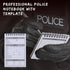 Teling 12 Packs Public Safety Police Field Interview Notebook, 70 Sheets, 140 Pages, for Law Enforcement Officer