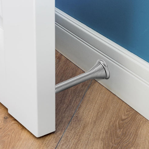 Ravinte 48 Pack Satin Nickel Spring Door Stoppers with Rubber Bumper, Door Stoppers for Bottom of Door