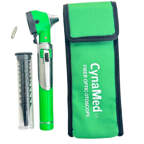 Set-Pocket Cynamed Mini Otoscope Size, Fiber Optic Otoscope Diagnostic Ear Care Tool-Pocket Otoscope (Green)