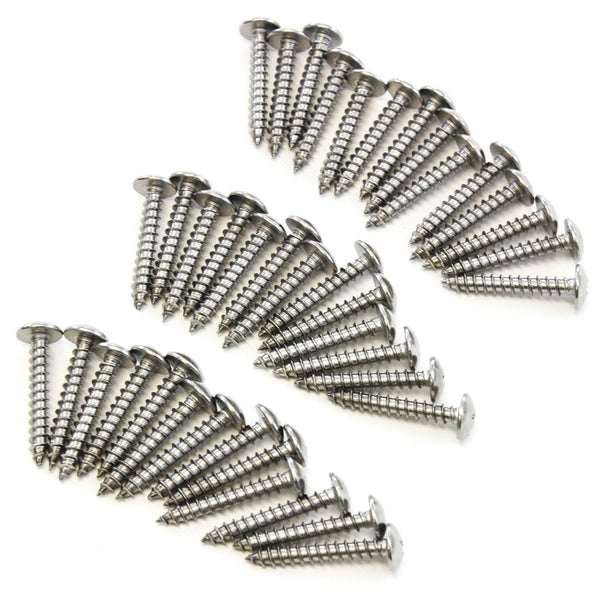 40 Piece Truss Head Screw Set, Marine Grade Stainless Steel, 10 x 1-1/4 Inches for Dock Bumper