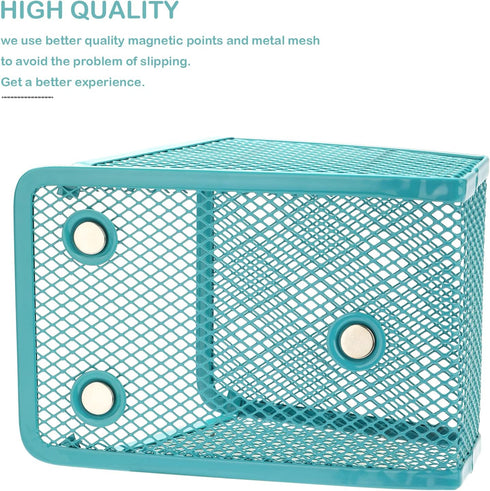 Magnetic Pencil Holder - Mesh Stainless Steel Pen Basket for Whiteboard, Kitchen, Home, or Office