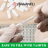 WANANFU Capsule Filling Kit - 6 Units Micro Lab Spoon with Tamper for Filling Gelatin or Vegan Empty Capsules Size 000,