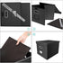 Huolewa Large Portable File Organizer Box, Black Linen Document Storage Box with Lid, Collapsible for Office/Home