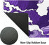Japanese Purple White Wave XL Gaming Mouse Pad, Cartoon Sea Texture Extended Large Desk Cover, Non-Slip Rubber Base,