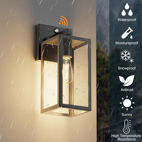 E26 (Bulb Kalium Dusk to Dawn Porch Outdoor Light, Wall Light Fixtures Waterproof Exterior Wall Sconce Light Fixture