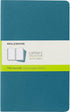 Moleskine Cahier Journal, Soft Cover, Large (5" x 8.25") Plain/Blank, Brisk Blue, 80 Pages (Set of 3)