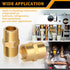 KOOTANS 12pcs Brass Pipe Fitting - NPT Hex Nipple and Coupling Set, 3/8" x 3/8" NPT Male and Female Pipe Fittings