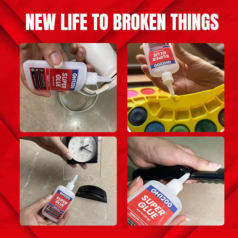 57 Grams (2 oz) Super Glue All Purpose with Anti Clog Cap, Cyanoacrylate Glue for Hard Plastics, DIY Craft, Metal