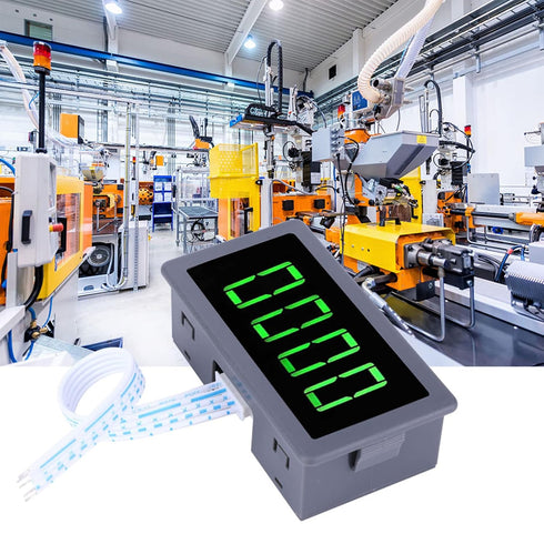 4 Digit LED Motor Tachometer, RPM Speed Measure Meter, Digital Tach Meter with Timer Gauge