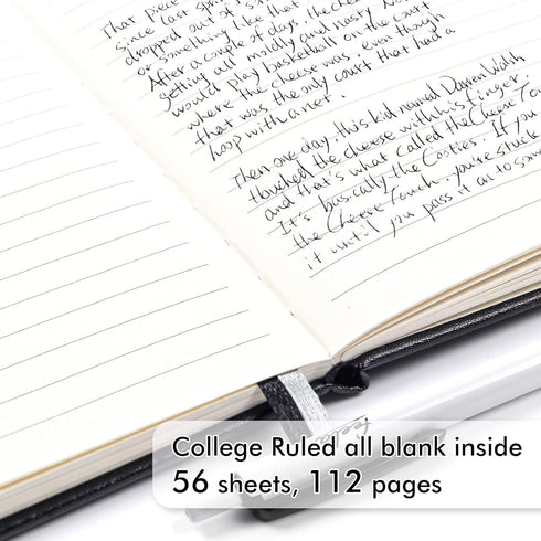 feela 15 Pack Pocket Small Notebooks, Mini Cute Notepads with 15 Black Pens, 3.5”x 5.5”, A6, Black