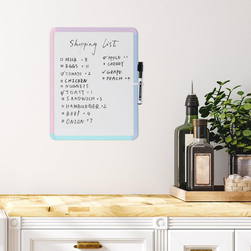 Mr. Pen- Dry Erase Board, 14” x 11” Small White Board with Black Marker, Colorful Frame for Kids and Students