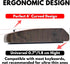 HAUSMODA 75% 80% (14.2 Walnut Wooden Wrist Rest Pad for TKL Keyboard, Ergonomic Solid Wood Hand Rest with Non-Slip