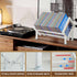 ENCIMART Tabletop Bookshelf Organizer, Adjustable Desk Shelf for Top of Desk in Living Room, Home, Office, Stainless