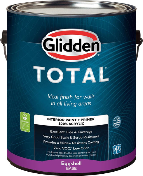 1 Glidden Total Interior Wall Paint & Primer All-in-One, Sweet Annie/Green, Flat, Gallon
