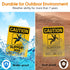 Slippery When Wet Or ICY Sign, Caution Sign 2 Pack, 10" x 7" Rust Free Aluminum with Pre-drilled Holes