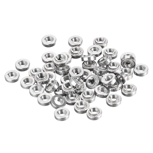 uxcell #8-32 x 0.14-Inch Stainless Steel Rivet Nut Round Head Self-Clinching Nuts, 100pcs