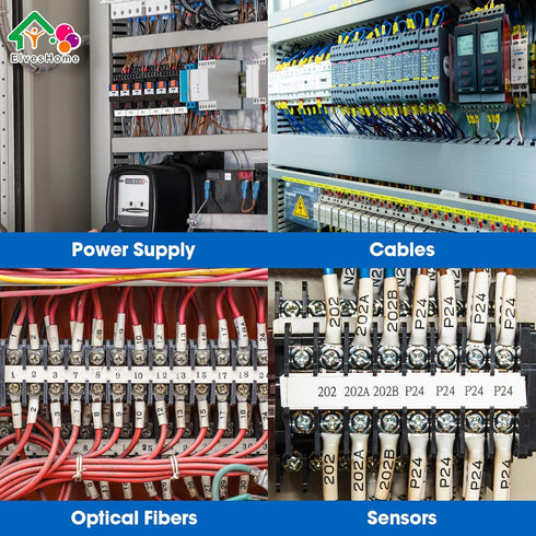 Terminal Blocks Ground Circuit Kit with Cover, 12 PCS/6 Set for DIY Industrial Electrical Cabinet Meter Box