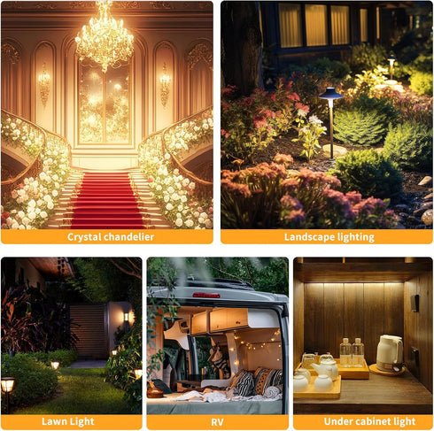 G4 Bulb 12V Bulb 1.5W, 15 G4, Dimmable 3000K 10Pack LED AC/DC, JC Bi-Pin Base Light Equivalent to Watt Halogen Not Warm