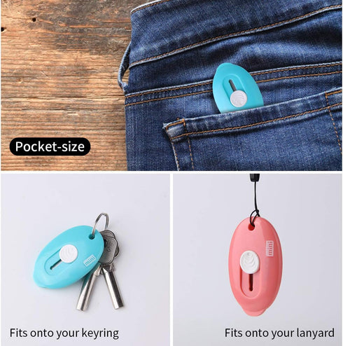 Mini Retractable Utility Knife Box Cutter with Key Chain Hole - 9pcs Alloy Steel Splicing Knife