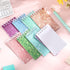 Glenmal 24 Pack Spiral Small Notebooks, 3.9 x 2.4 Inch, Prism Glitter Pocket Notepad, Assorted Colors, Mini Top Bound