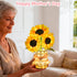3-Colour Dimming 3 Handmade Sunflower Lamp, Rechargeable Cordless Touch Table Lamp, Infinitely Small Night Light
