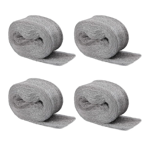Steel Wool for Mice Control, 4 Pack of 3.1"x13 Ft Gap Filler for House & Garage, Keep Mice Away from Holes