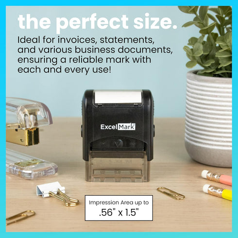 ExcelMark Second Request Self Inking Rubber Stamp - Red Ink