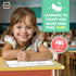SCRIBBLEDO Dry Erase Number Line for Students, Small White Board Dry Erase Sheets for Classroom Supplies