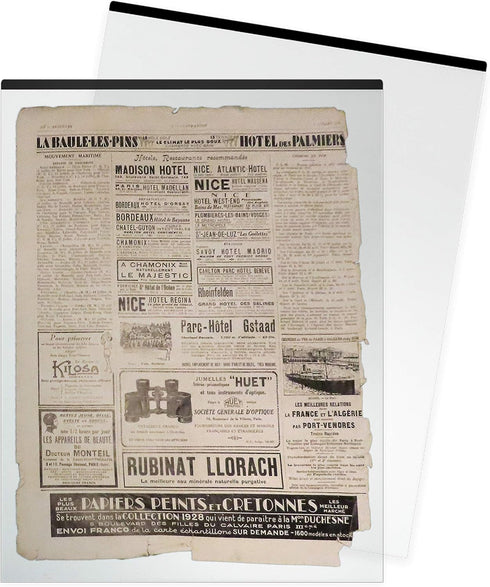 plustek A3 A2 Scanner Carrier Sheet (Scan by Folding) - Protects Flimsy, Wrinkled or Torn Papers, for Old Blueprint