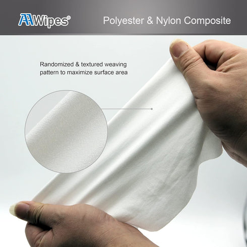 6"x6" (100 Counts/Bag, 144F) 100 (MFR14006) AAwipes Cleanroom Irregular Woven Linen Microfiber Wipes Knitted Superfine