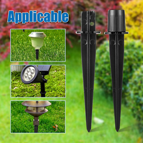 lasuroa 12pcs 5.31x0.78in Solar Light Replacement Stakes, Metal Replacement Stakes Solar Lights Spikes Outdoor Lighting