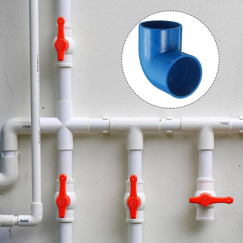 4pcs 1.5" 90 Elbow 2-Way 90 Elbow uxcell Degree Pipe Fittings, Furniture Construction Grade Degree PVC Corner Adapter