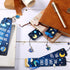 Zonon 12 Pcs Space Bookmarks with Metal Charms, Cat Moon Star Celestial Bookmarks for Children, Inspirational Quotes