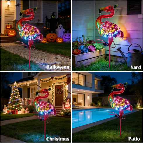 SunKite Flamingo Solar Garden Light Yard Decor Gifts for Women Outdoor Decorative Stake Light Waterproof