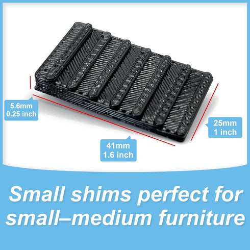 Generic Multi-Pack (12) Value Wedge Interlocking Table Shims Heavy-Duty ABS, High-Weight Support Level Furniture